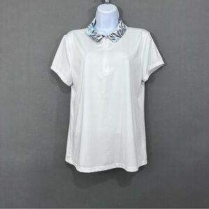 Tommy Bahama Golf White 1/4 Zip Short Sleeve Top